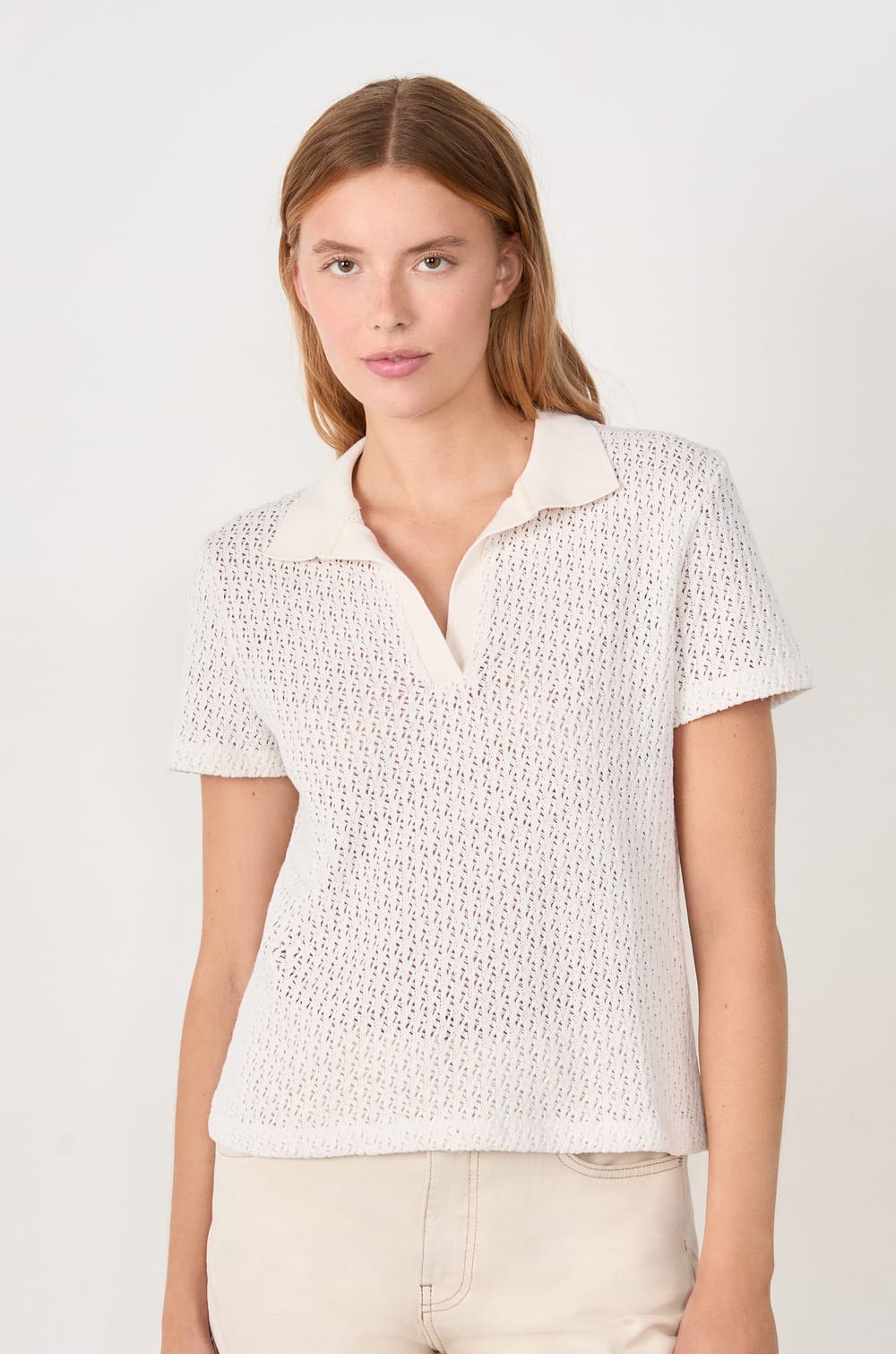 T-shirt polo manches courtes;${refinementColor}