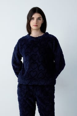 Fleece Pyjama Sweatshirt;${refinementColor}