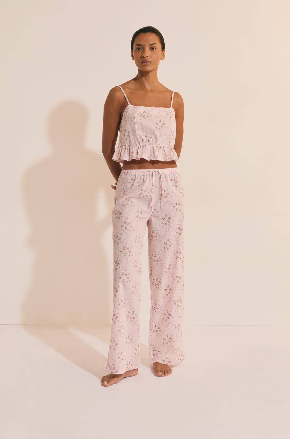 Top de pyjama en coton;${refinementColor}