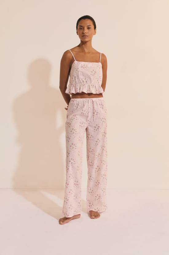 Top de pyjama en coton;${refinementColor}