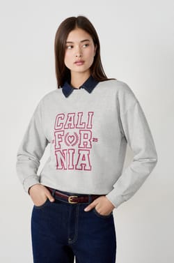 Cotton "California" Sweatshirt;${refinementColor}