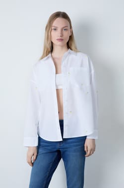 Lemon Embroidery Shirt;${refinementColor}