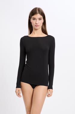 Long Sleeve Thermal Knit T-Shirt;${refinementColor}