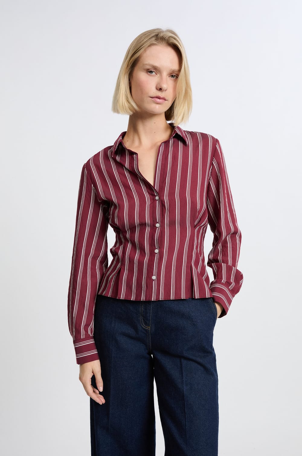 Camisa a rayas;${refinementColor}