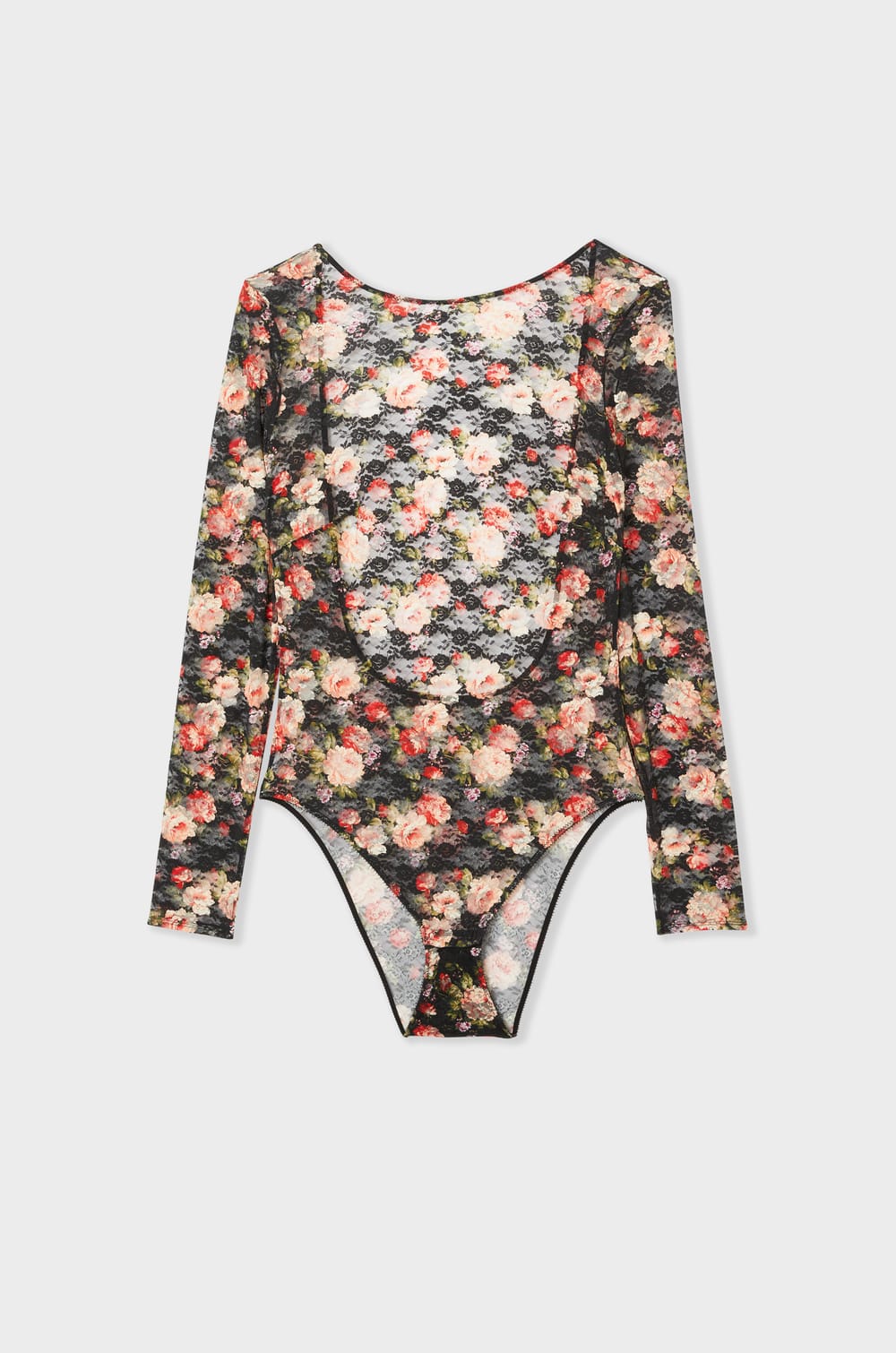 Body con estampados de encaje espalda descubierta;${refinementColor}