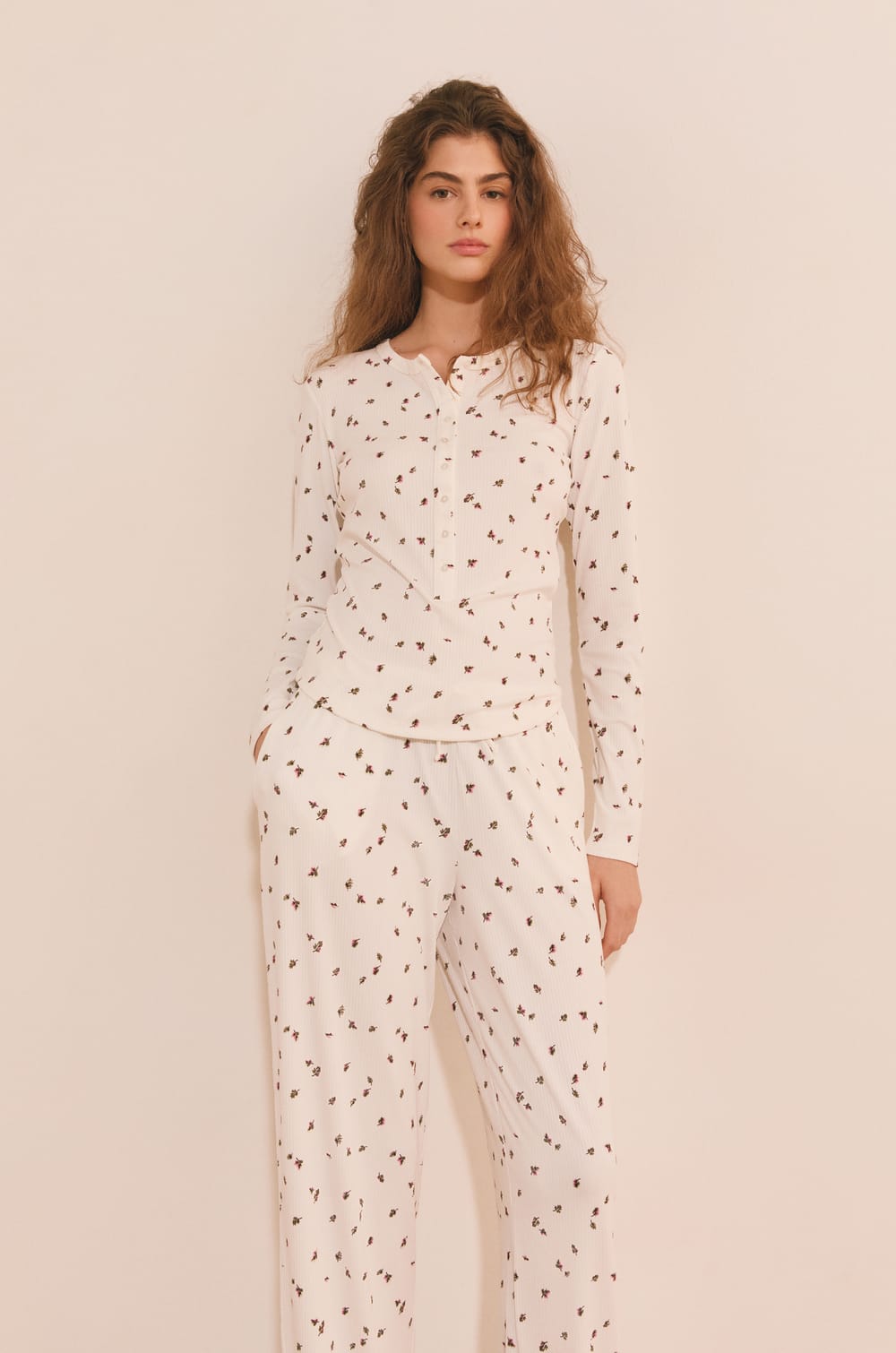 Pantalon de pyjama &agrave; motifs;${refinementColor}