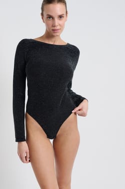 Iridescent organic cotton bodysuit;${refinementColor}