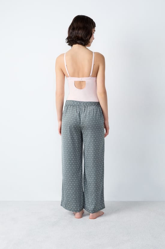 Printed Pajama Pants;${refinementColor}