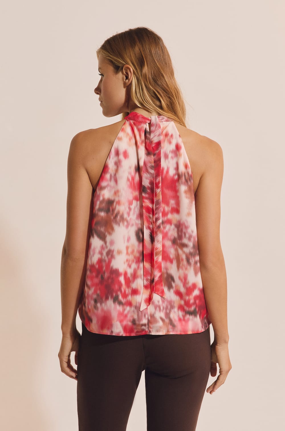 Top sans manches &agrave; motifs;${refinementColor}