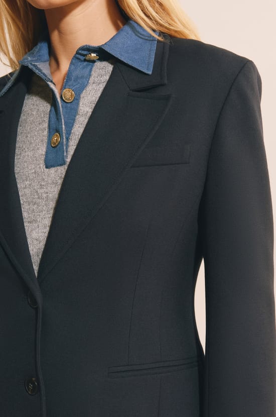 Veste blazer fluide;${refinementColor}