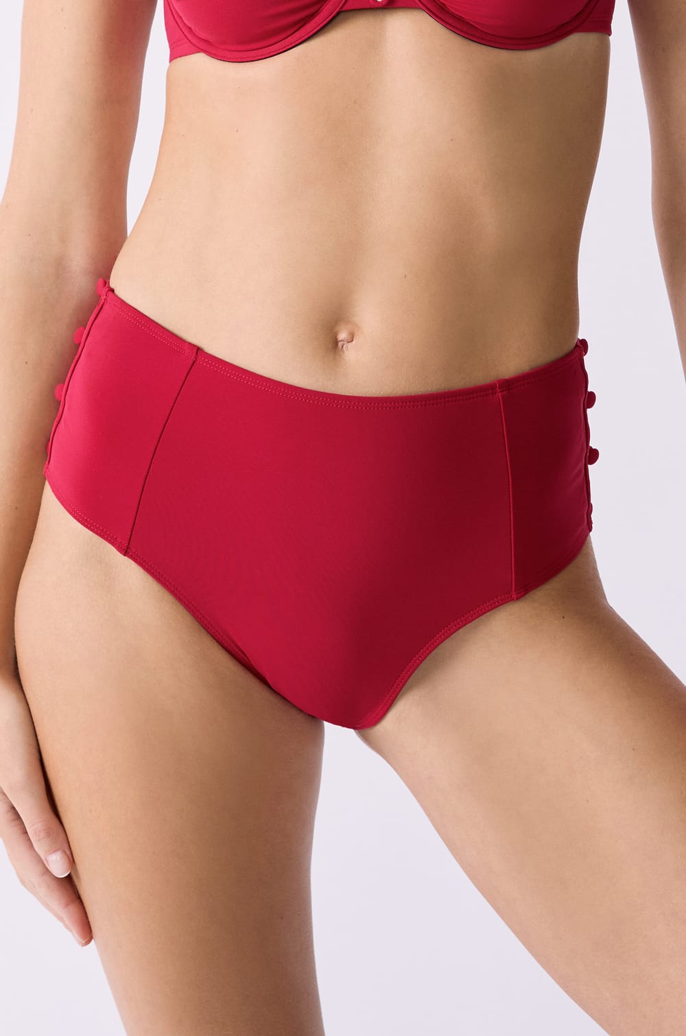 Marcia Wear x Etam High-Waisted Bikini Bottom;${refinementColor}