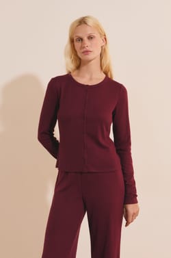 T-shirt manches longues avec boutons;${refinementColor}