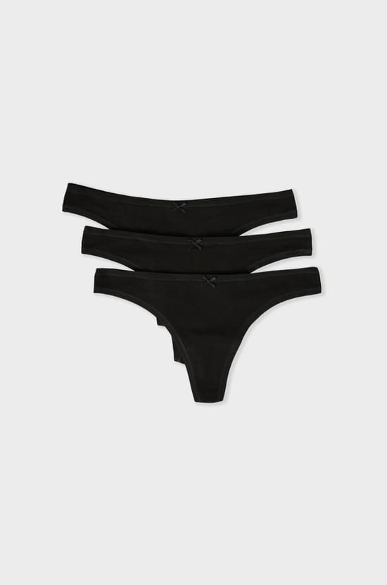 Lot de 3 strings en coton;${refinementColor}