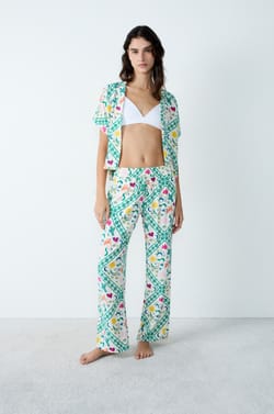 Pyžamové kalhoty s potiskem;${refinementColor}