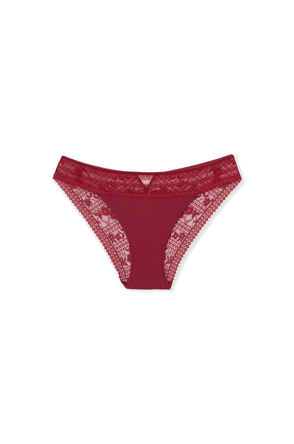 Culotte en dentelle et microfibre;${refinementColor}
