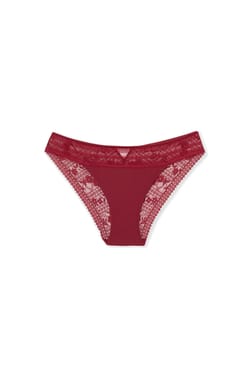 Culotte en dentelle et microfibre;${refinementColor}