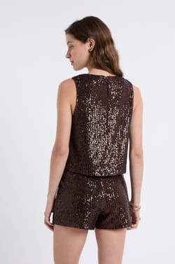 Top à sequins;${refinementColor}