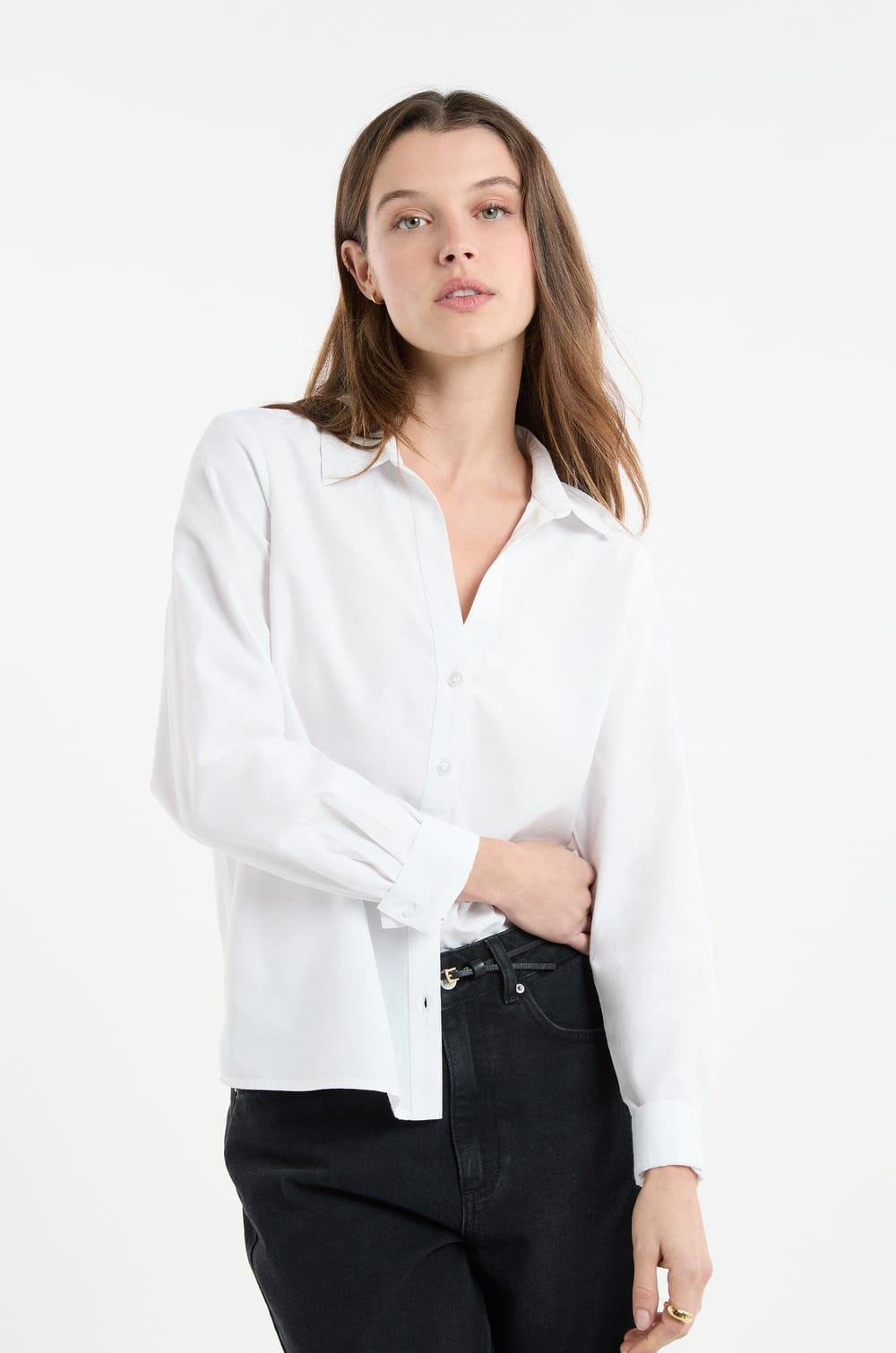 Long-sleeved cotton shirt;${refinementColor}