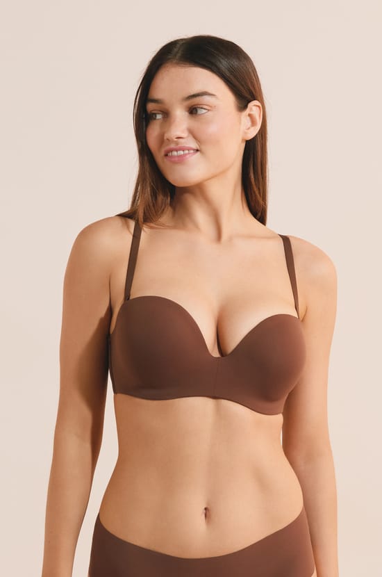 Soutien-gorge bandeau en microfibre;${refinementColor}