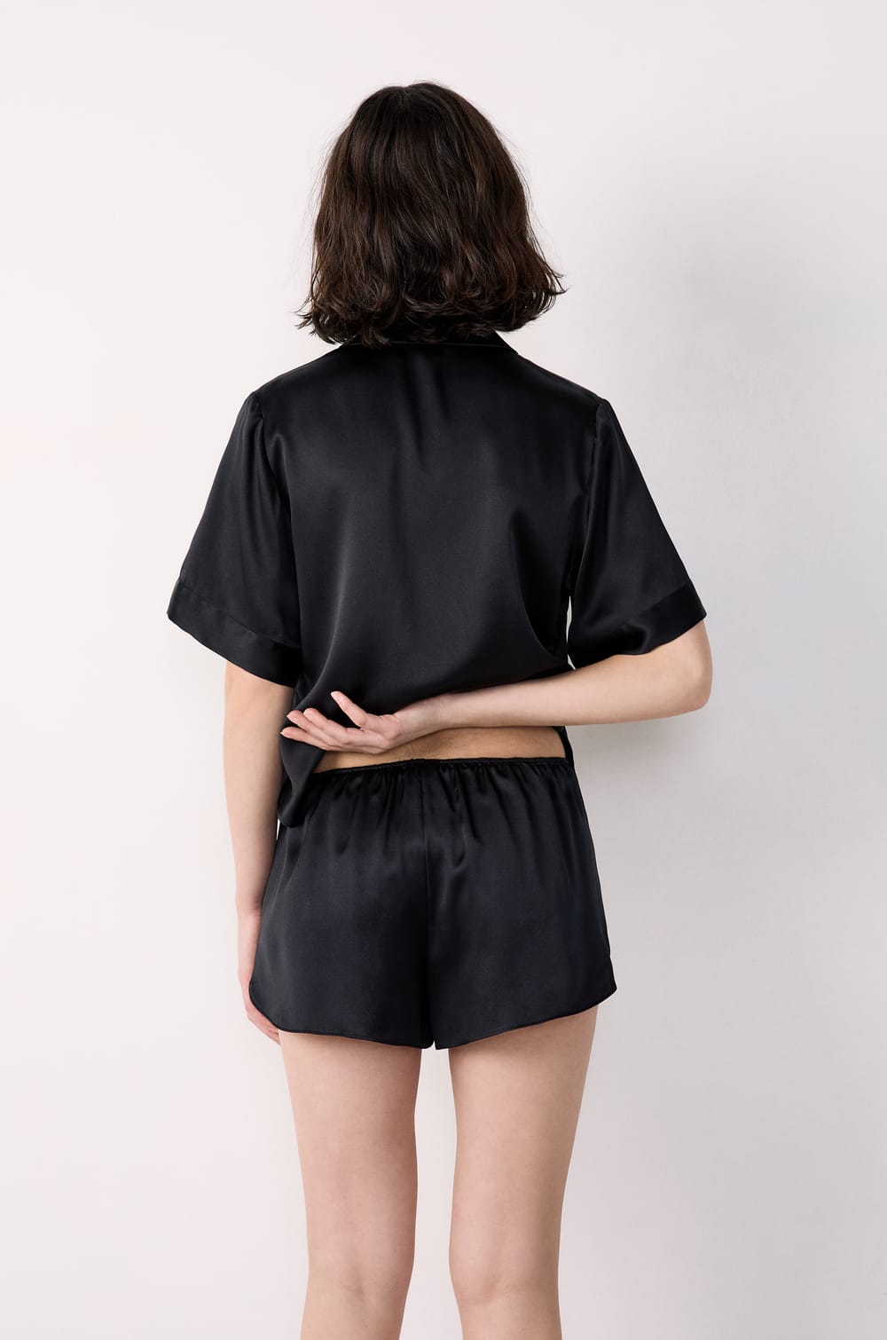 Silk Pajama Shorts;${refinementColor}