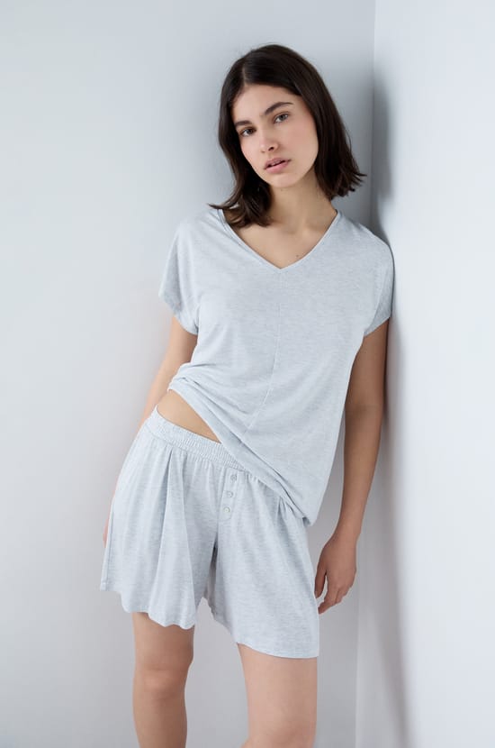 Modal Pajama Shorts;${refinementColor}