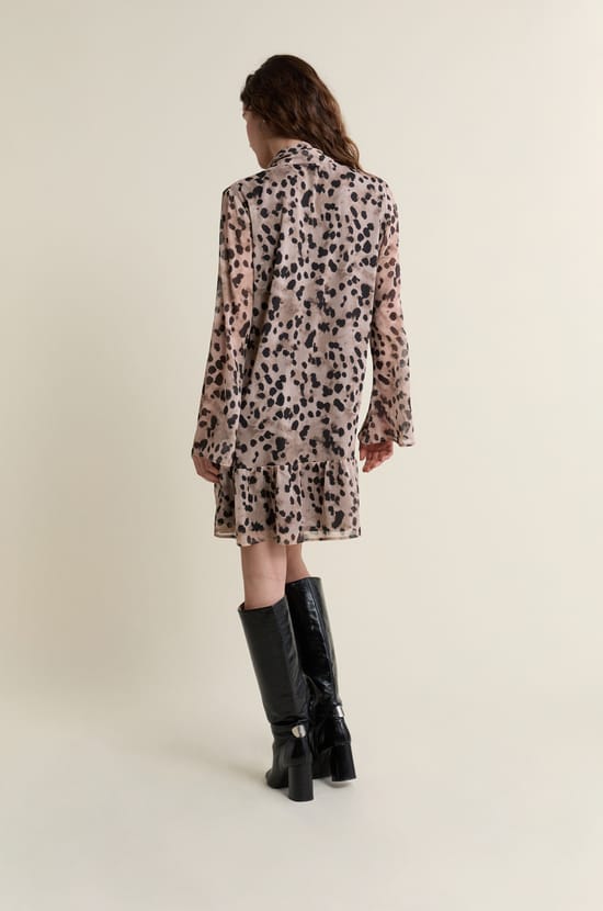 Short Patterned Dress;${refinementColor}