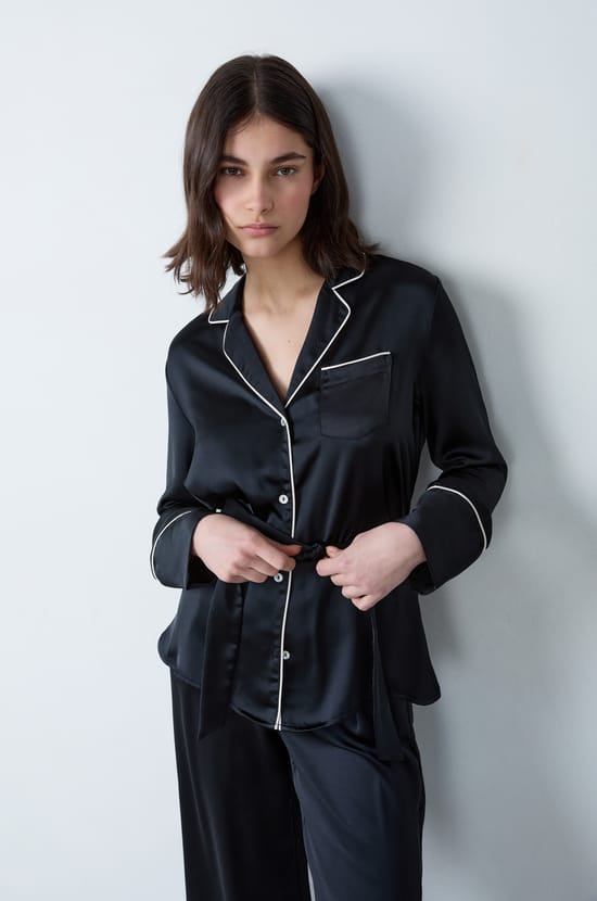 Satin Pyjama Trousers;${refinementColor}