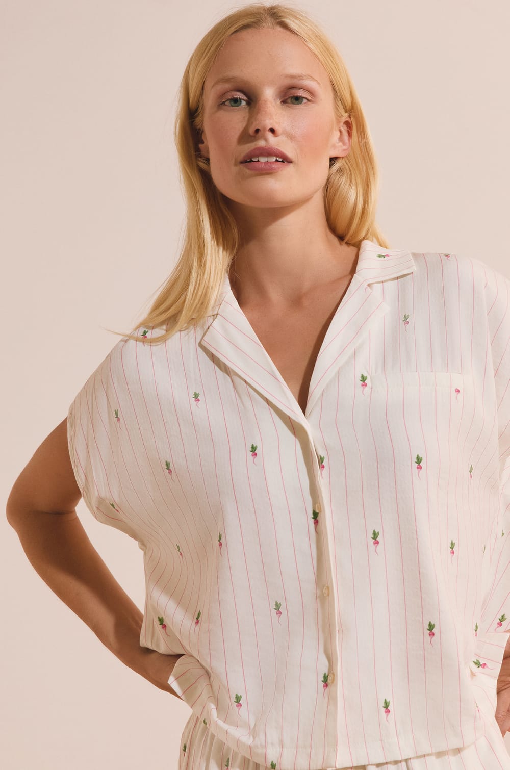Chemise de pyjama &agrave; motifs;${refinementColor}