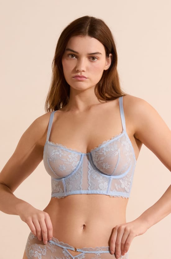 Soutien-gorge bustier avec broderie;${refinementColor}