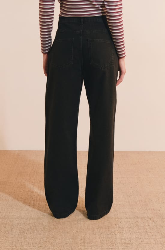 Wide Cotton Jeans;${refinementColor}