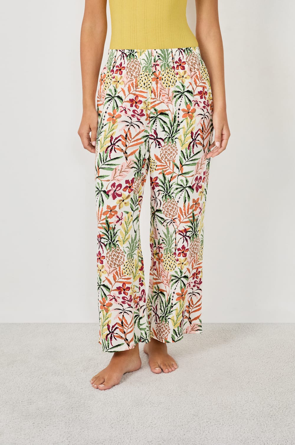 Pyjama trousers with prints;${refinementColor}