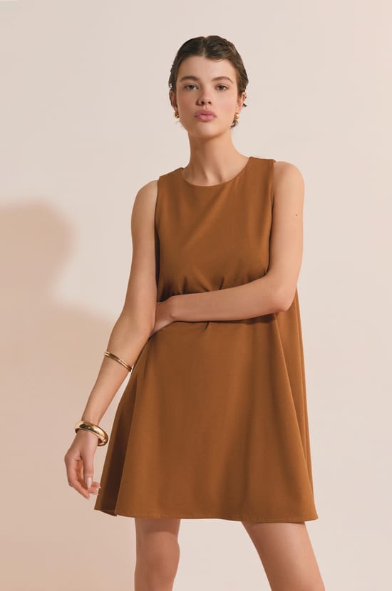 Robe courte en coton;${refinementColor}