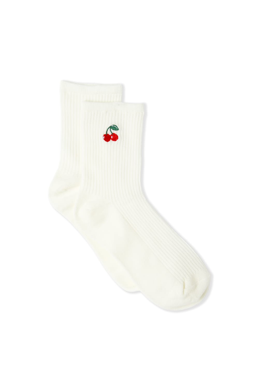 Chaussettes cotel&eacute;es avec coton &agrave; motif cerise;${refinementColor}