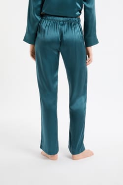 Pantalon de pyjama en soie;${refinementColor}
