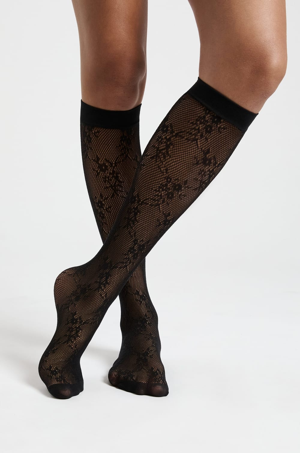 Chaussettes en dentelle à motifs;${refinementColor}