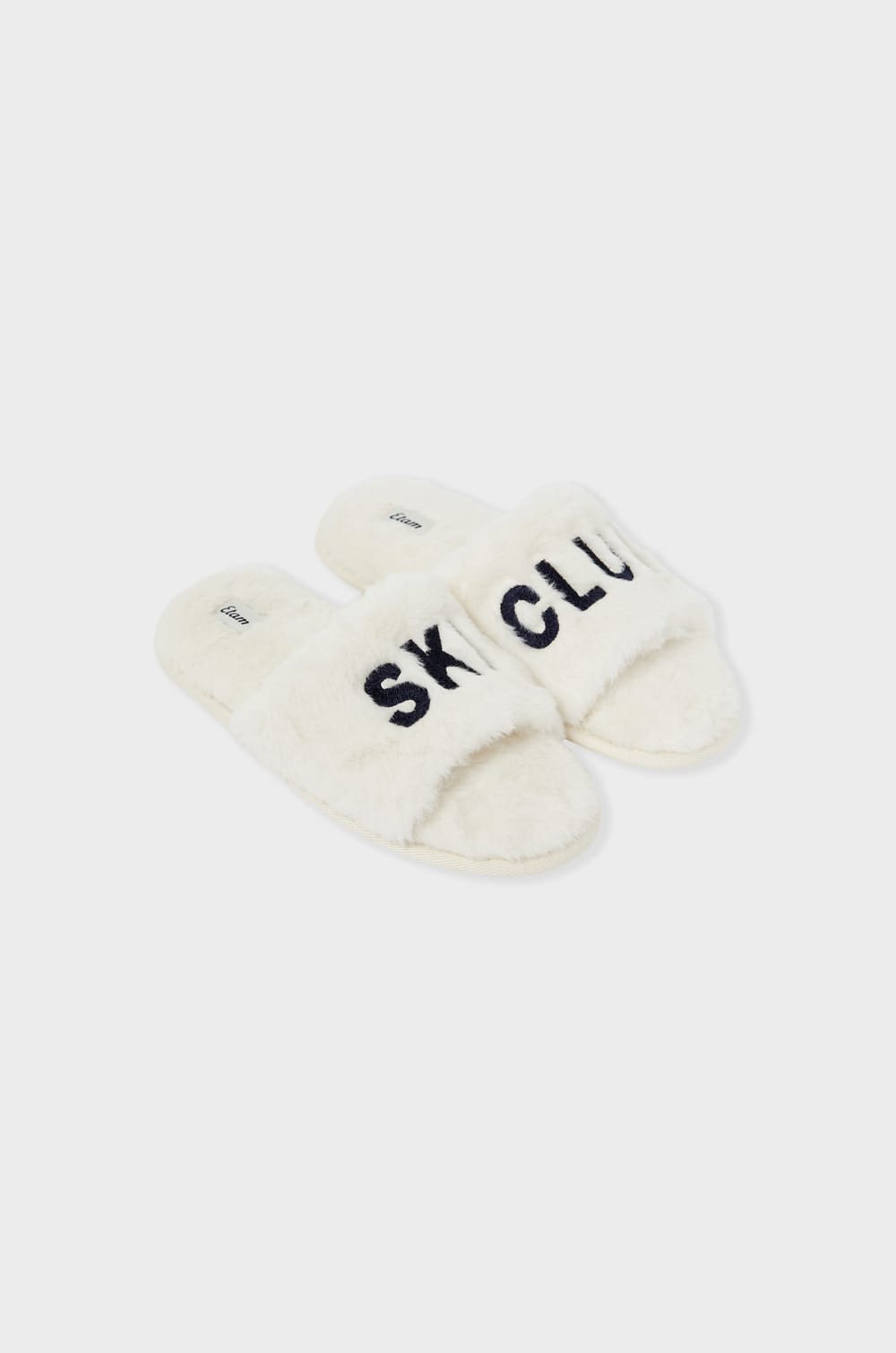 Chaussons tongs en fausse fourrure;${refinementColor}