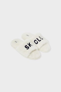 Chaussons tongs en fausse fourrure;${refinementColor}
