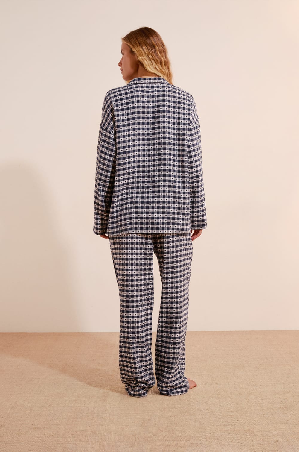 Katoenen 2-delige pyjamaset met ruitjes;${refinementColor}