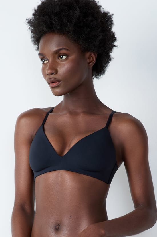 Wireless Lightly Lined Bra in Microfiber;${refinementColor}