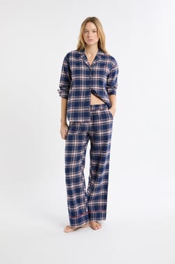 Pyjama Hose mit Karomuster aus Baumwolle;${refinementColor}