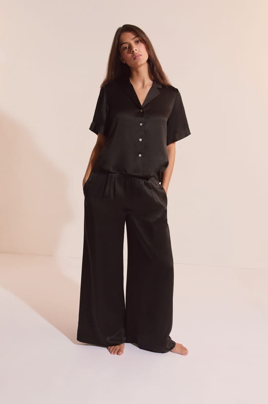 Pyjama-Hose aus Seide;${refinementColor}