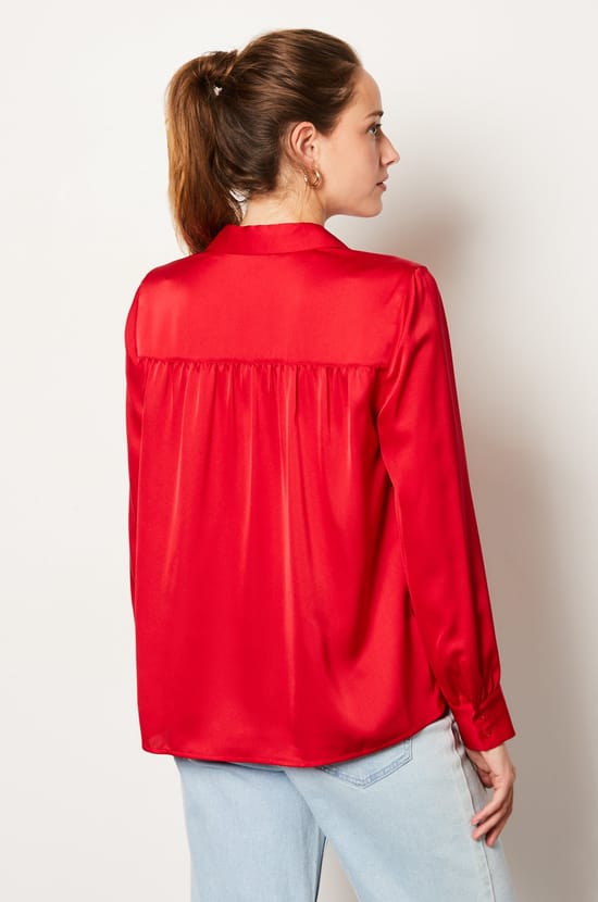 Satin Shirt;${refinementColor}