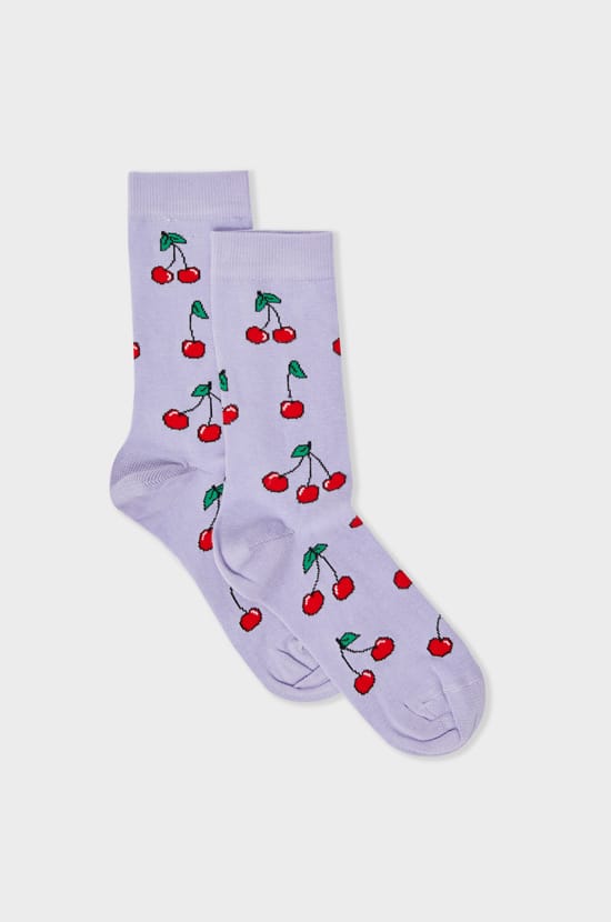 Chaussettes &agrave; motifs cerises Coucou Suzette;${refinementColor}