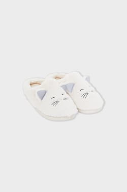 Faux Fur Mule Slippers;${refinementColor}