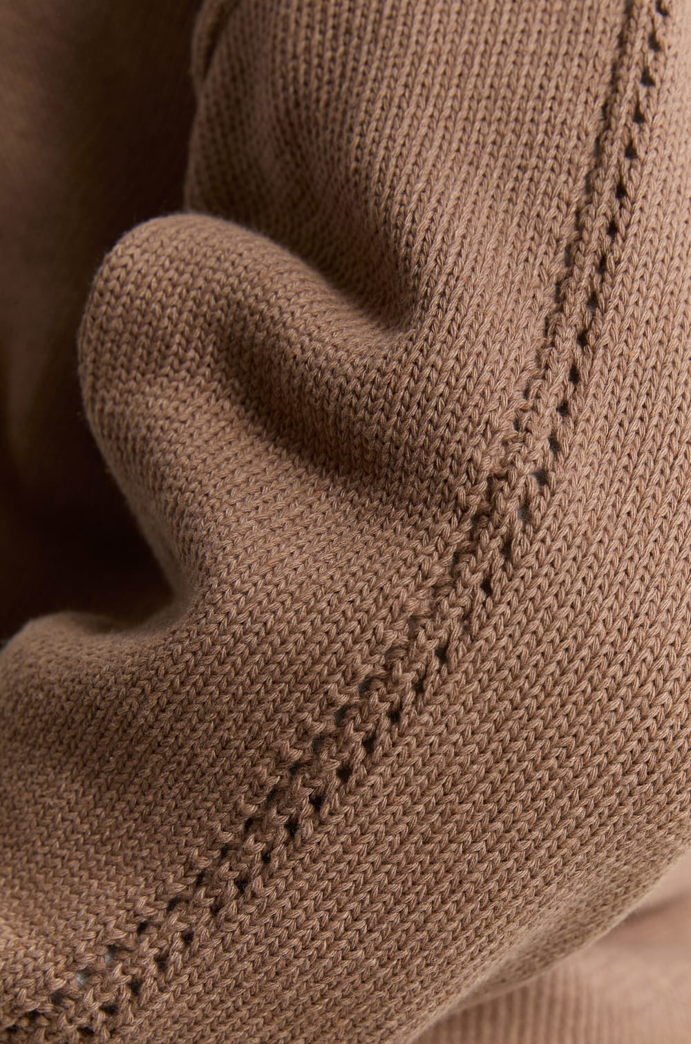 V-neck Polo with Long Sleeves in Cotton;${refinementColor}