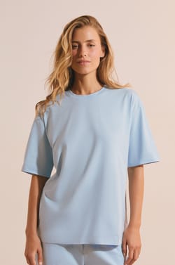 T-shirt de pyjama manches courtes en coton;${refinementColor}