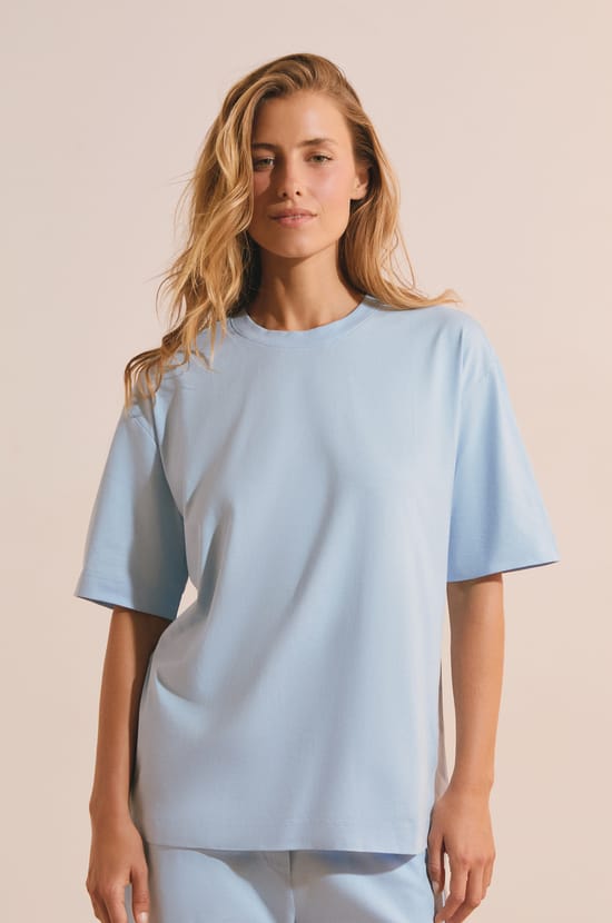 T-shirt de pyjama manches courtes en coton;${refinementColor}