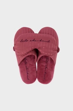 Ensemble chaussons mules et masque;${refinementColor}