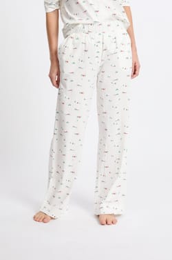 Pantalon de pyjama à motifs en coton;${refinementColor}