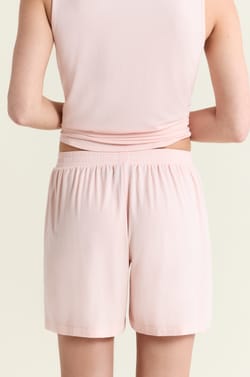 Pantal&oacute;n corto de pijama liso de modal;${refinementColor}